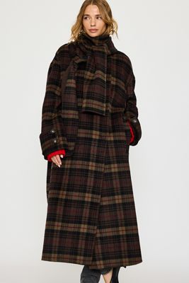 Cappotto Maxi a Quadri in Misto Lana By Anthropologie