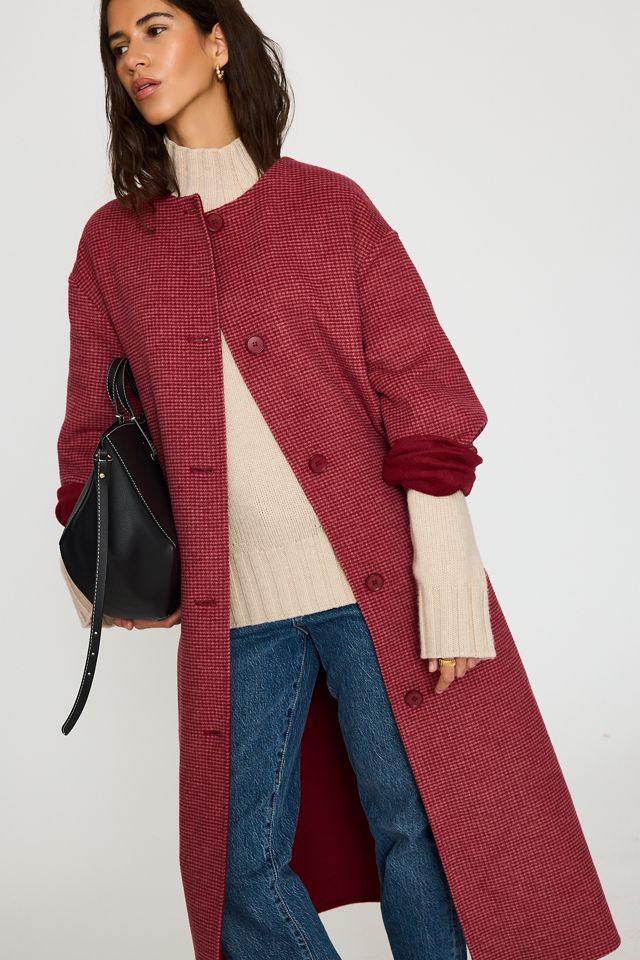 By Anthropologie Cappotto Sciarpa in Misto Lana Pied de Poule #2