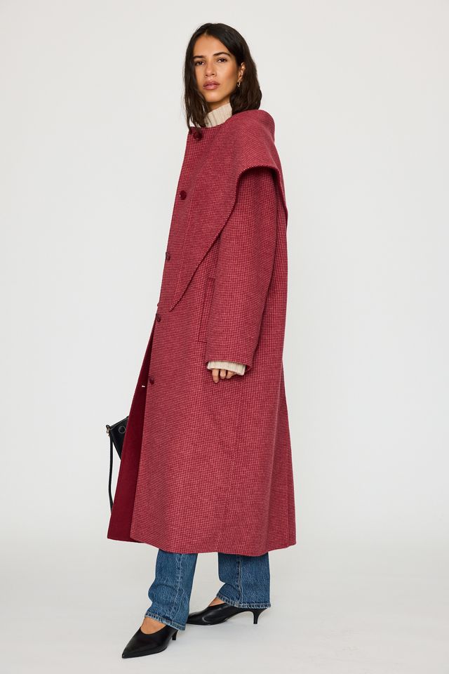 By Anthropologie Cappotto Sciarpa in Misto Lana Pied de Poule #1