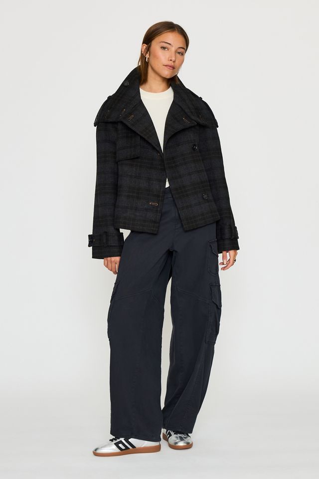 Lottie Woll-Gewebte Wollmischung-Trenchcoat-Jacke #1