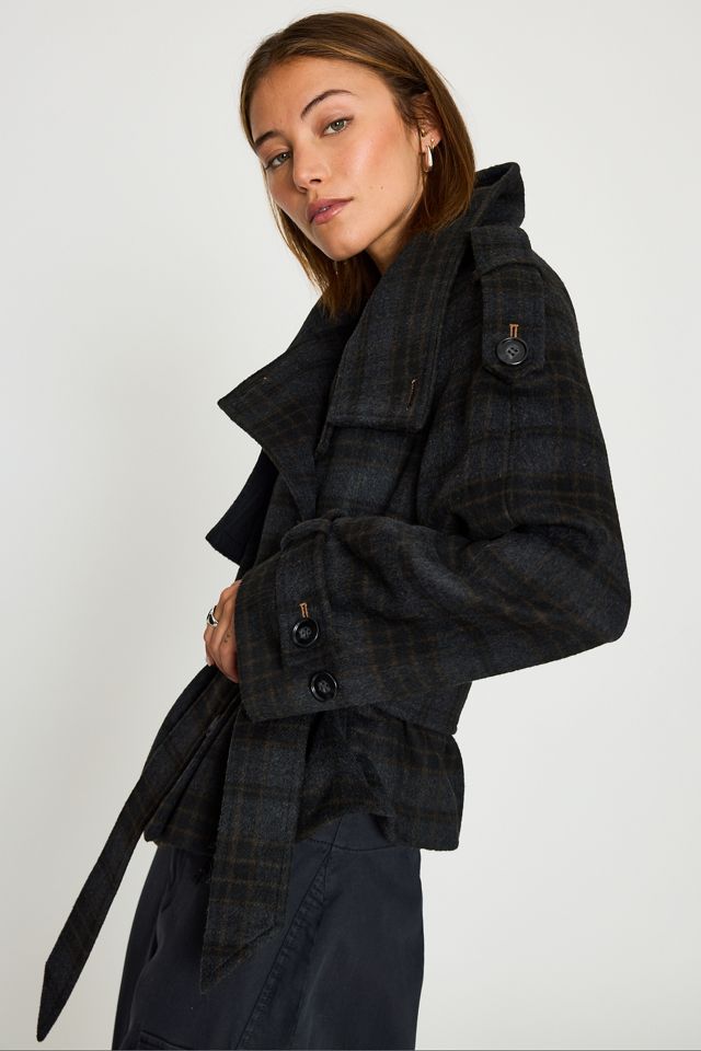 Lottie Woll-Gewebte Wollmischung-Trenchcoat-Jacke #3