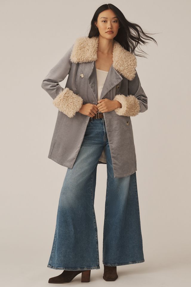 By Anthropologie Faux-Fur Collar Coat #2
