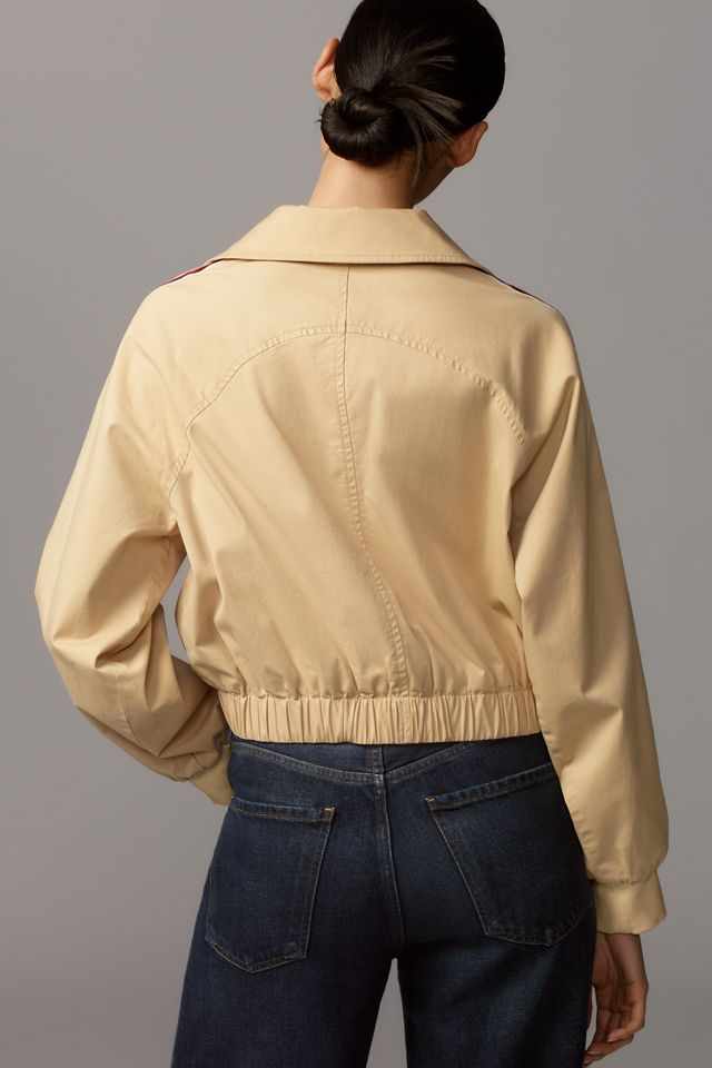 Maeve Double-Breasted Cropped Trench Coat #3