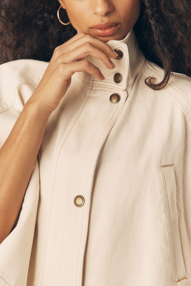 Pilcro Cropped Utility Cape Jacket #2