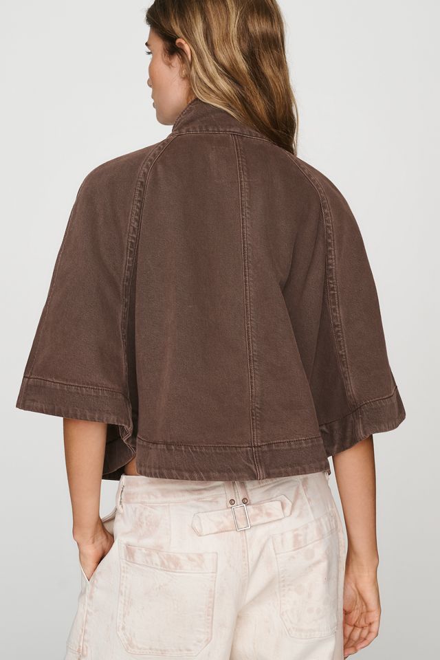 Pilcro Cropped Utility Cape Jacket #1