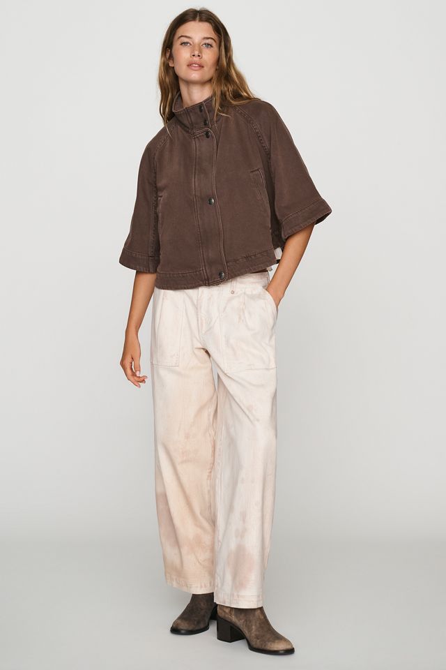 Pilcro Cropped Utility Cape Jacket #3
