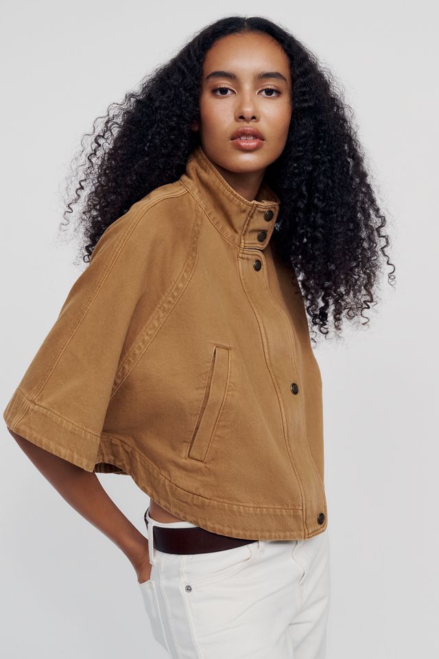 Pilcro Cropped Utility Cape Jacket #1