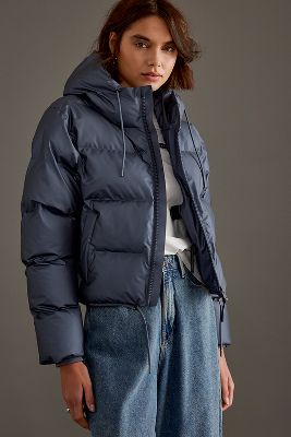 Shop Rains Alta Puffer Jacket In Blue