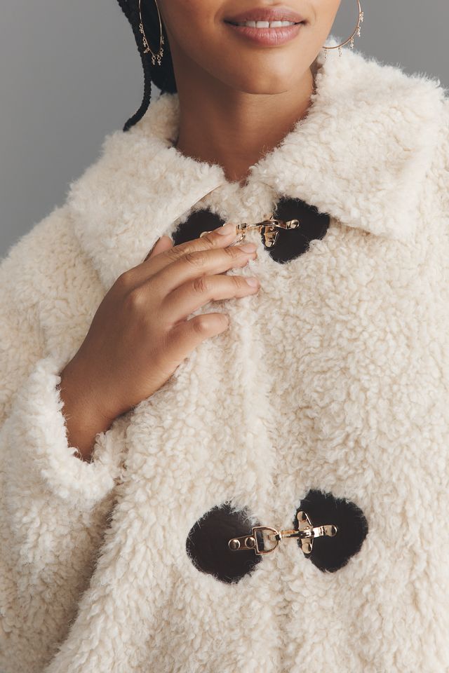 Eloquii Plus Curly Faux-Fur Buckle Coat #3