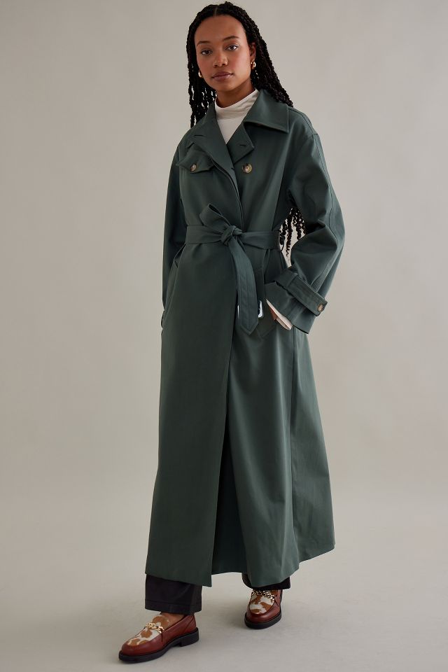 Anthropologie piped 2024 trench coat