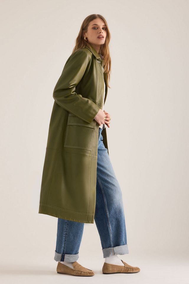 ALIGNE Manteau trench en cuir Aspen #3
