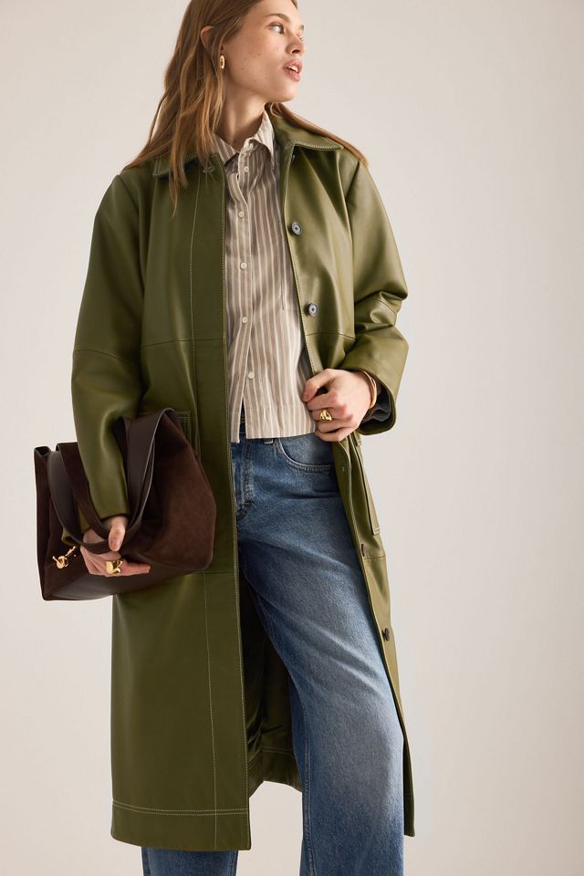 ALIGNE Manteau trench en cuir Aspen #2