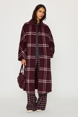 Manteau de voiture à carreaux en laine 100% ALIGNE