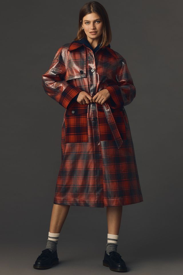 Baum und Pferdgarten Dorothy Plaid Trench Coat