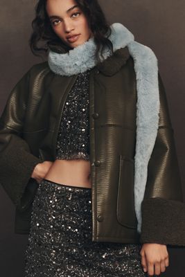 Baum und Pferdgarten Birdie Faux Leather Sherpa Fleece Jacket