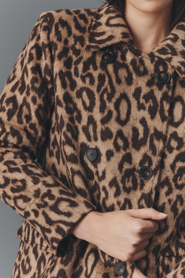 Baum und Pferdgarten Dixie Long Wool Blend Leopard Coat #2