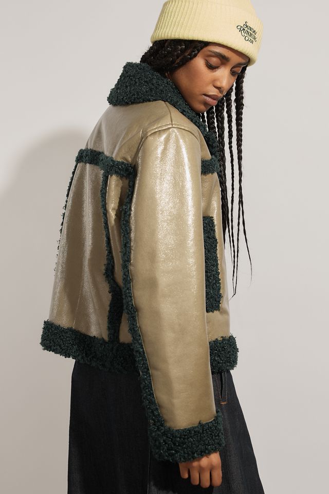 Scotch & Soda Faux-Shearling Vinyl Aviator Jacket #1