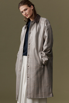 Scotch & Soda Coated Raincoat Jacket In Gray
