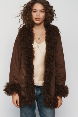 Scotch & Soda Liv Faux Fur Jacket by Anthropologie
