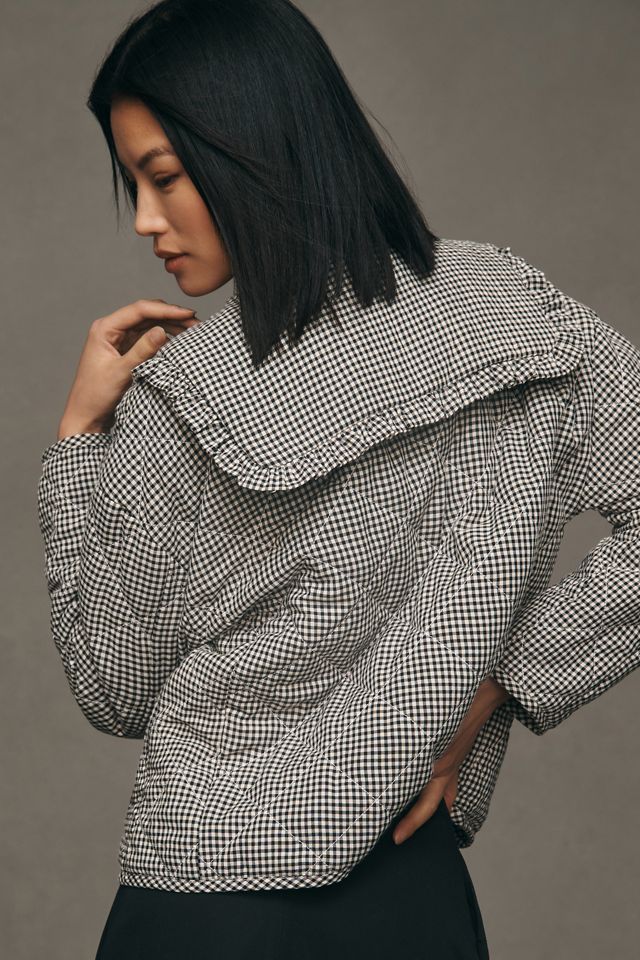The Hazel Quilted Gingham Jacket by Maeve #2