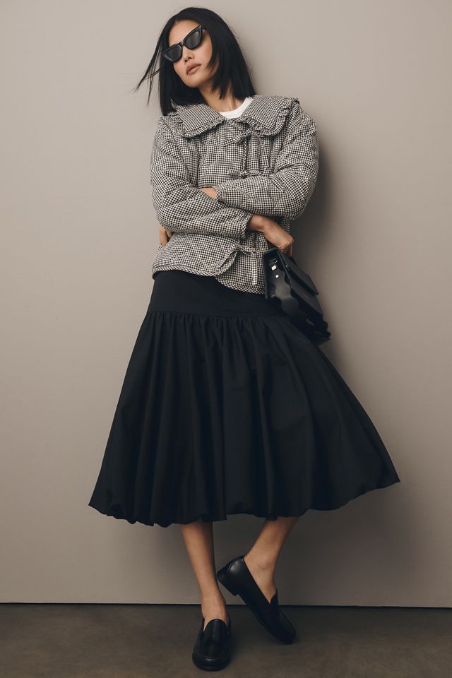 The Hazel Quilted Gingham Jacket by Maeve #3