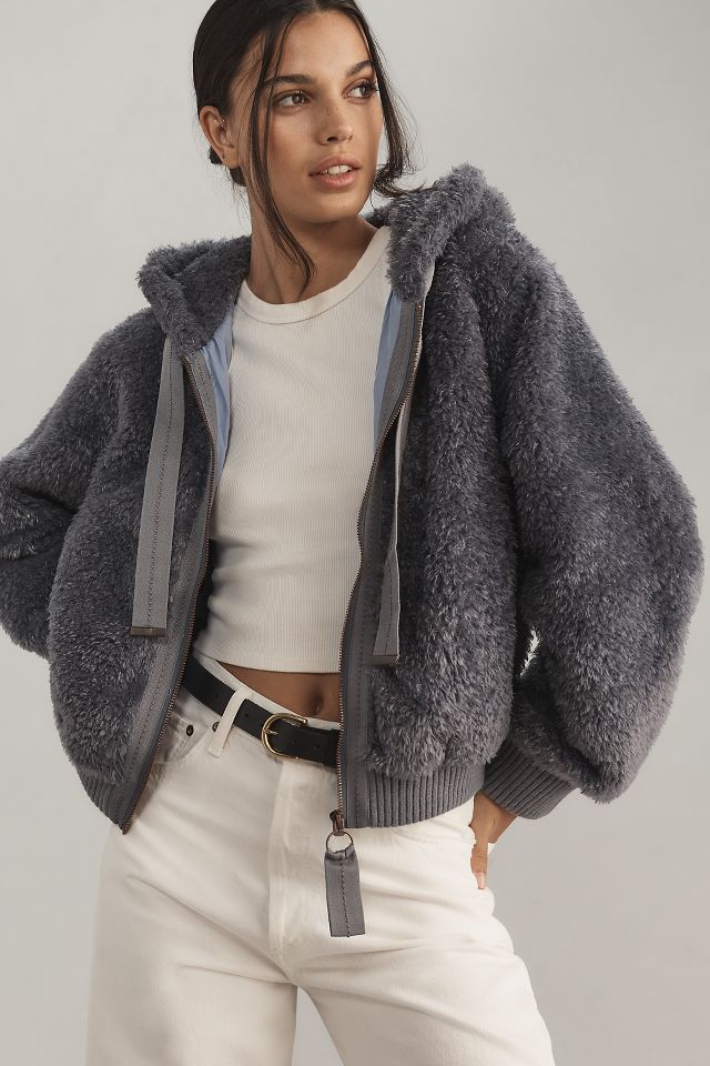 Pilcro Fuzzy Hooded Jacket