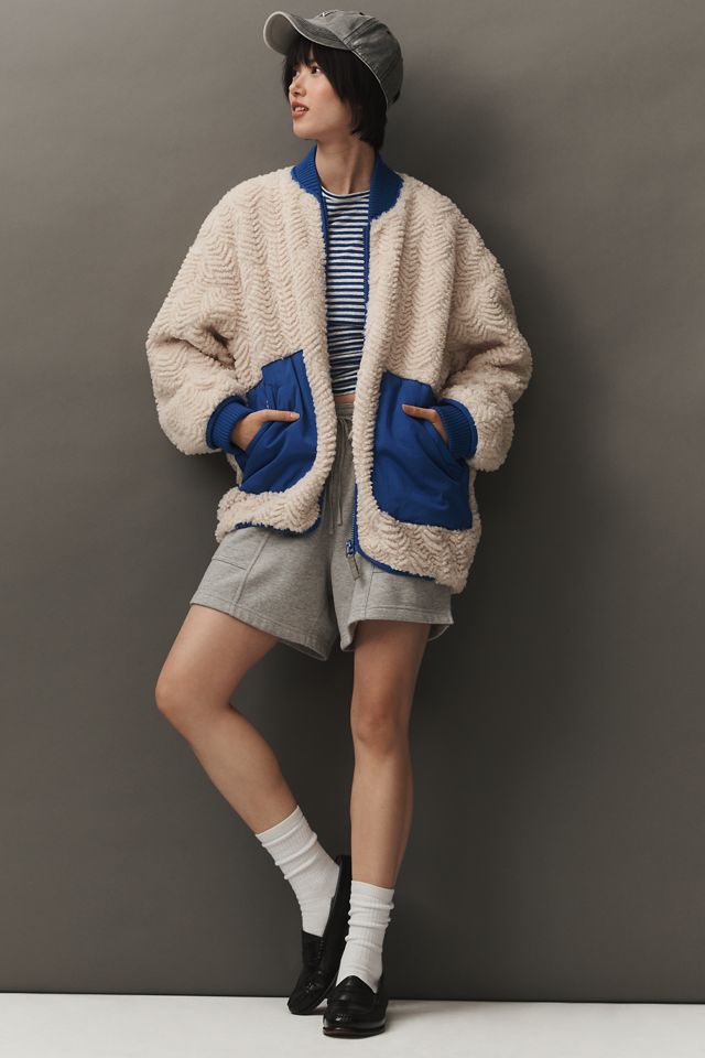 Pilcro Colorblock Sherpa Jacket #2
