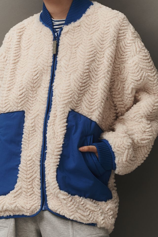 Pilcro Colorblock Sherpa Jacket #3