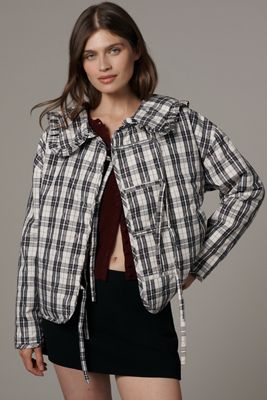 The Hazel Quilted Plaid Jacket by Maeve