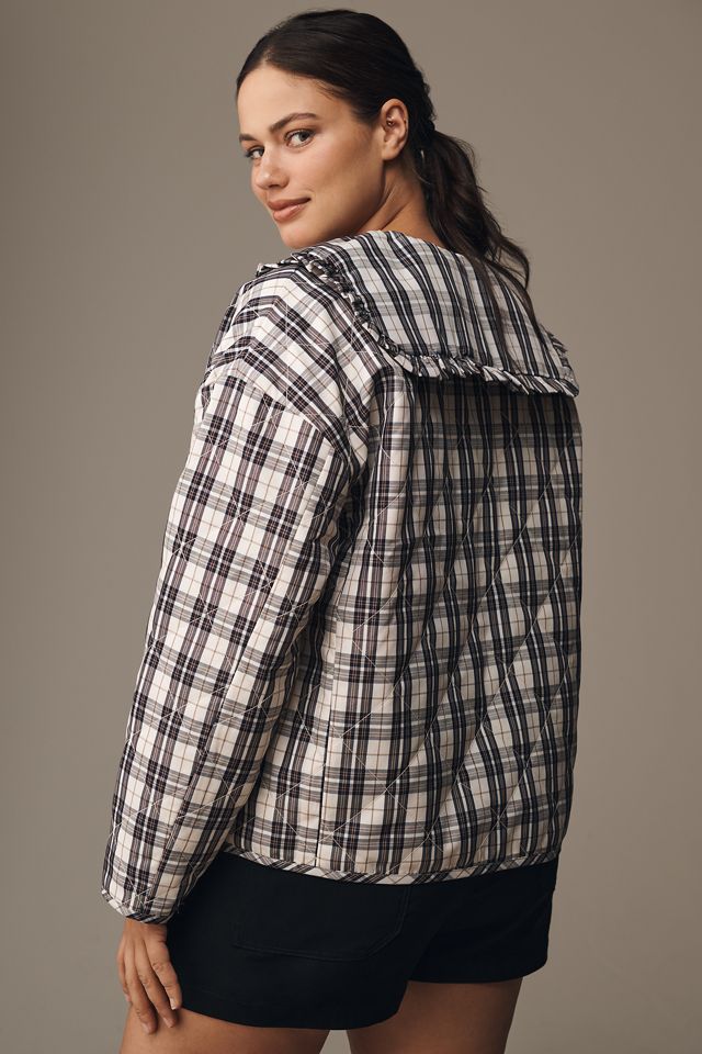 The Hazel Quilted Plaid Jacket by Maeve #6