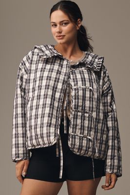 The Hazel Quilted Plaid Jacket by Maeve