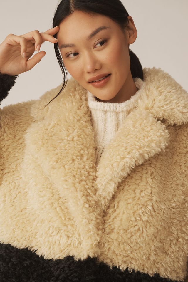 STAND STUDIO Jubel Faux-Fur Colorblock Jacket #3