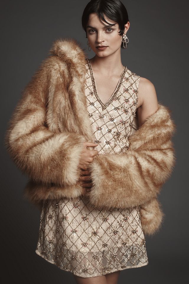 STAND STUDIO Janice Faux-Fur Jacket | Anthropologie