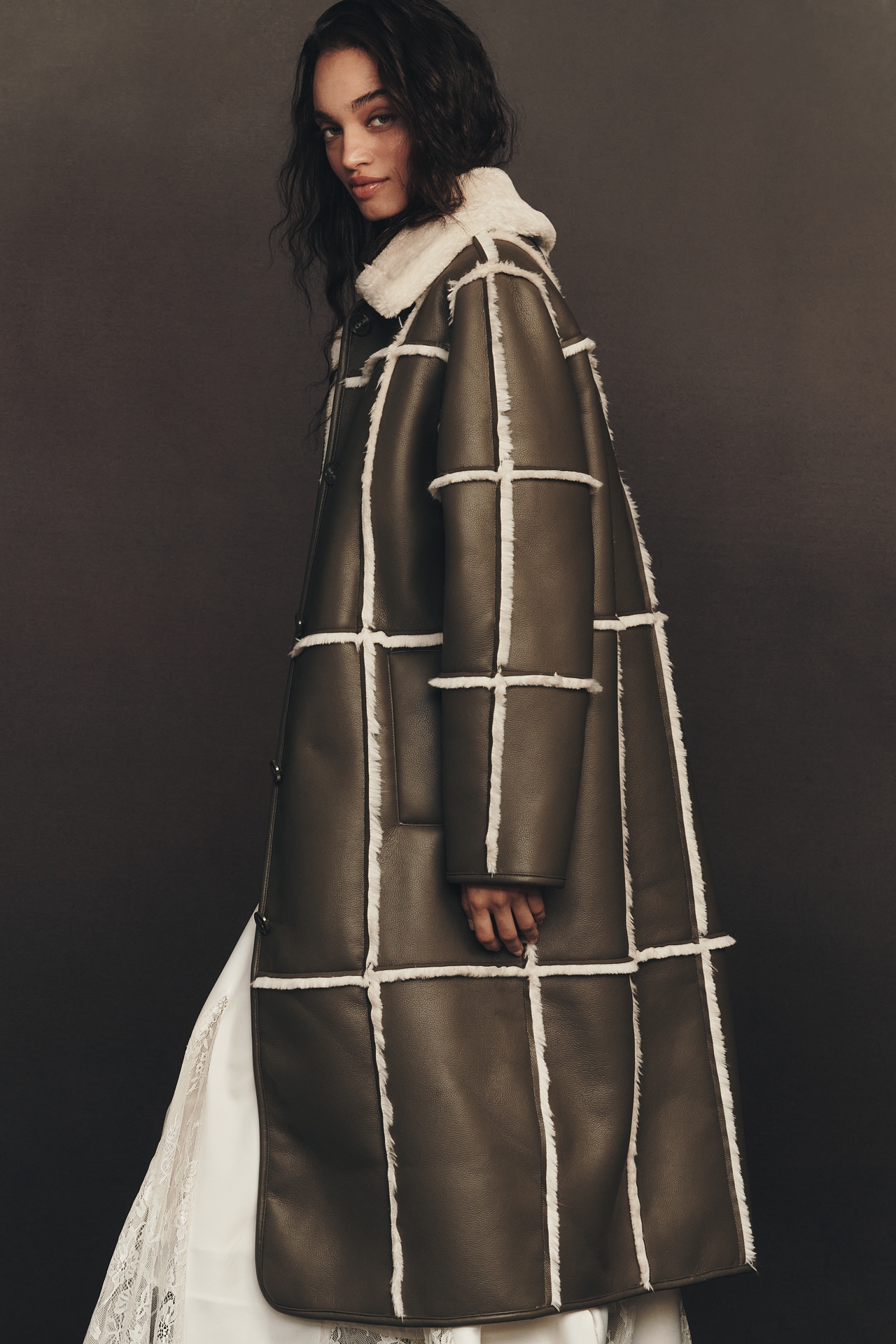 STAND STUDIO Patrice Sherpa Fleece Coat