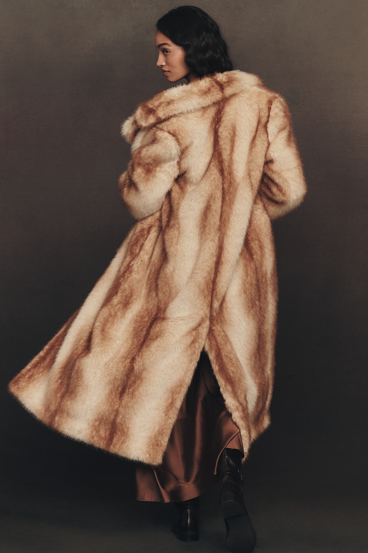 STAND STUDIO Nora Faux Fur Longline Coat