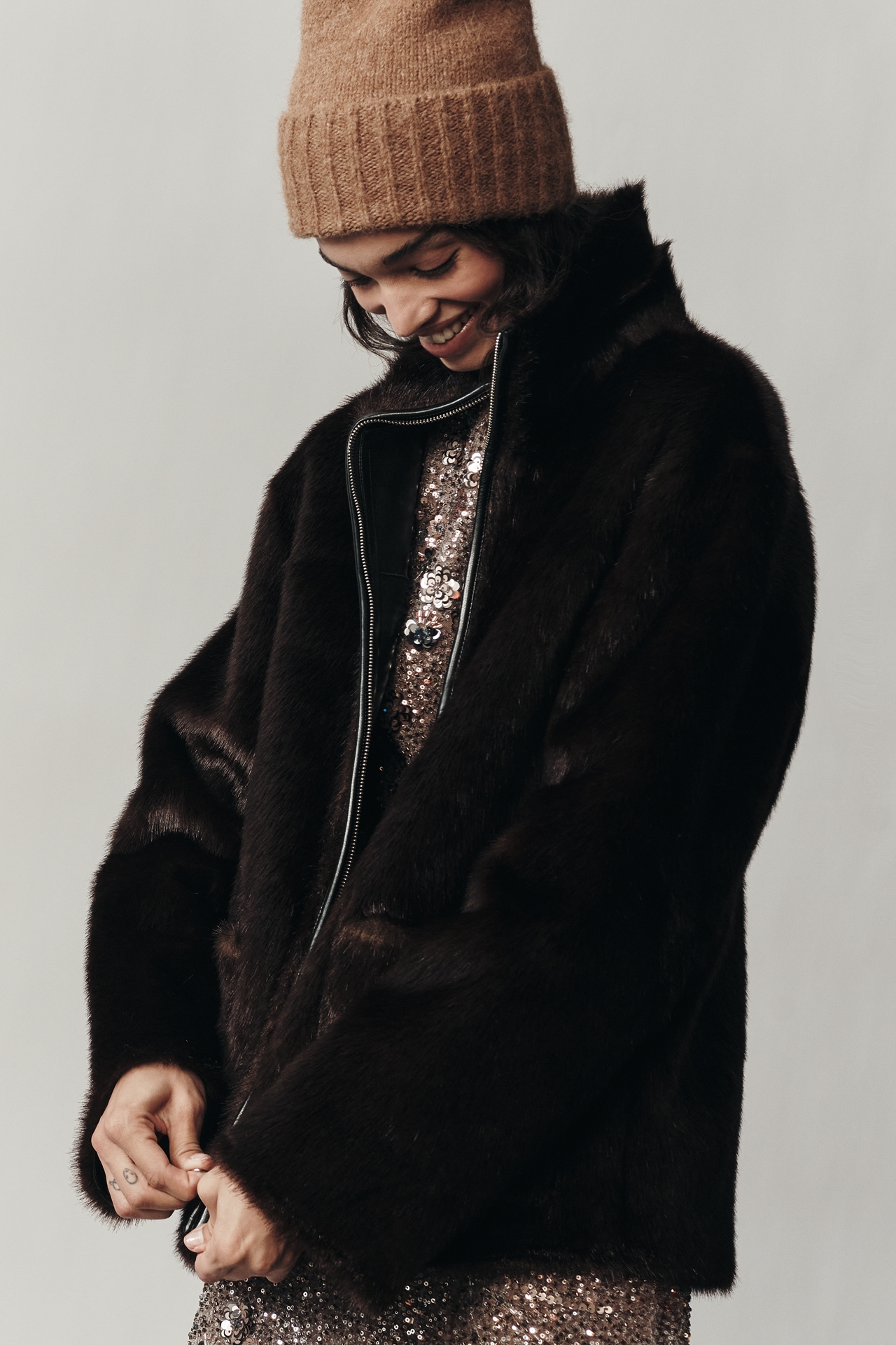 STAND STUDIO Brella Faux-Shearling Jacket