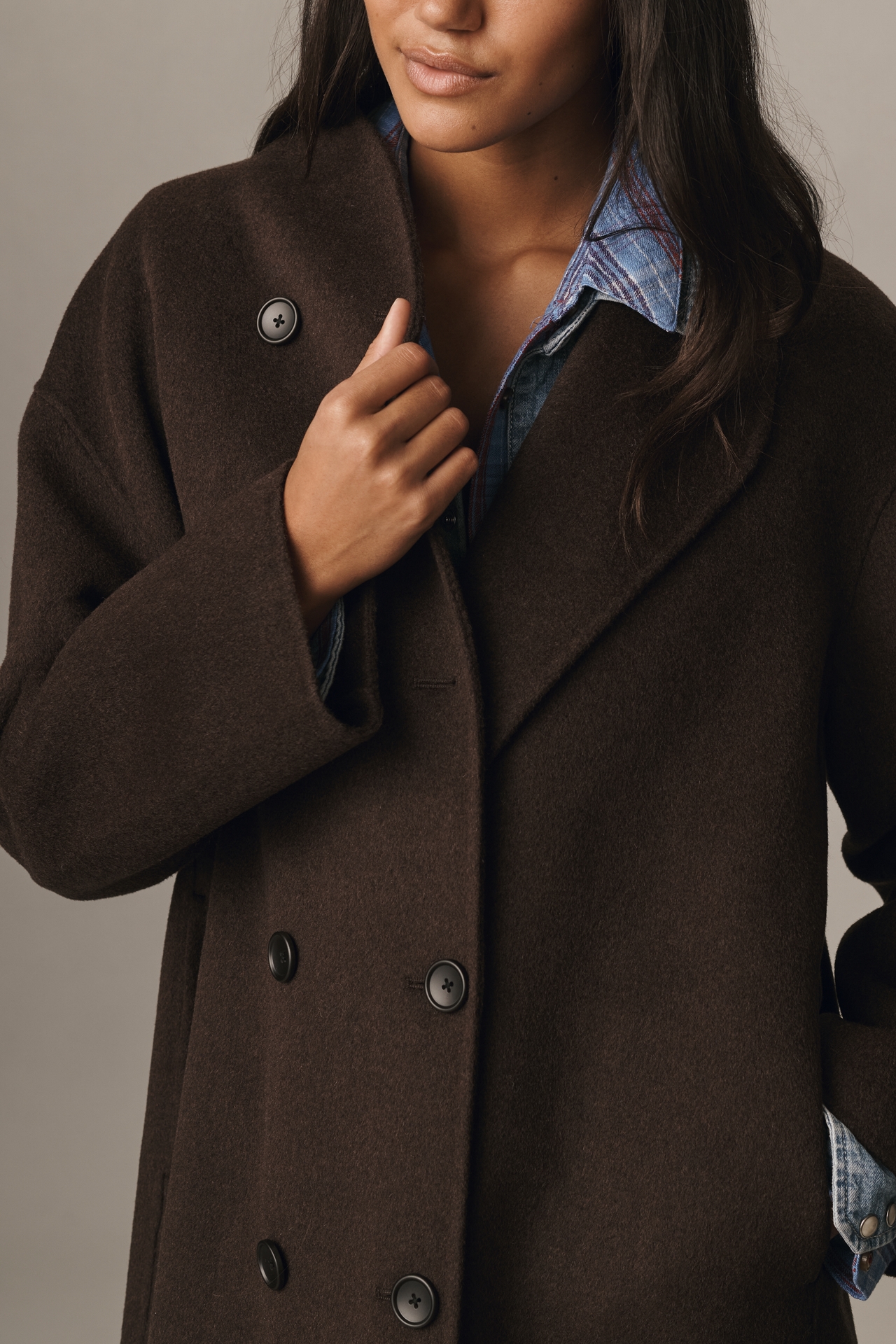 Alex Mill Sophia Long Wool Blend Coat