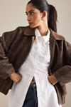 By Anthropologie Herringbone Bomber Jacket