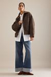 By Anthropologie Herringbone Bomber Jacket