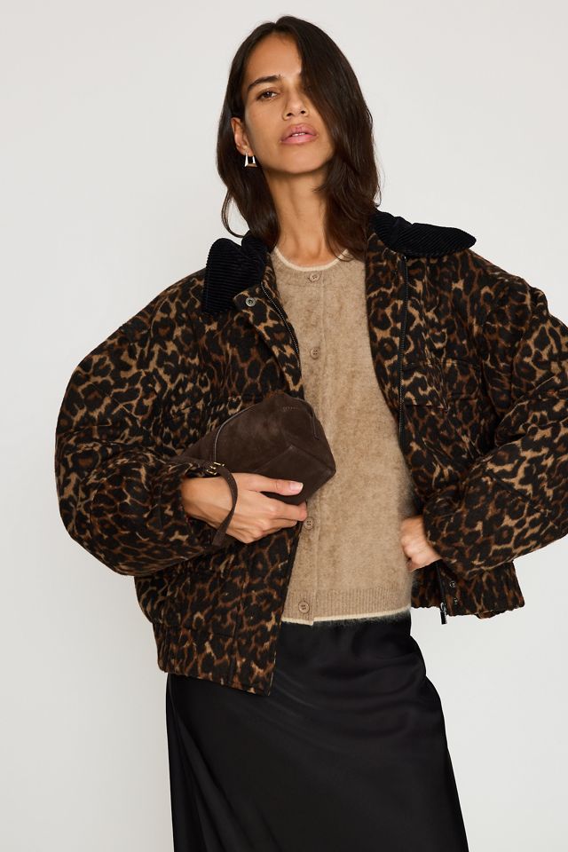 Chaqueta Bomber de Leopardo By Anthropologie #1