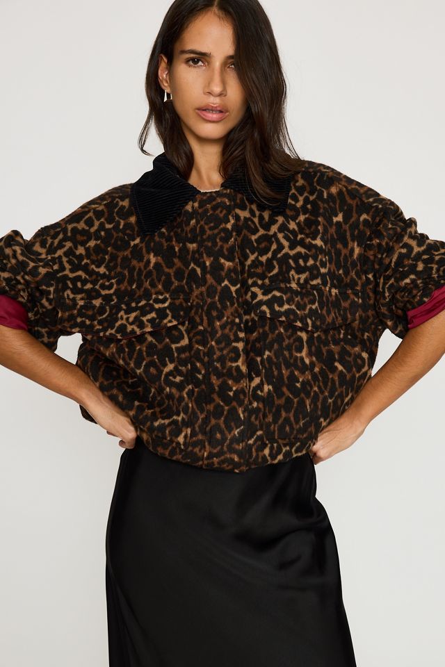 Chaqueta Bomber de Leopardo By Anthropologie #3