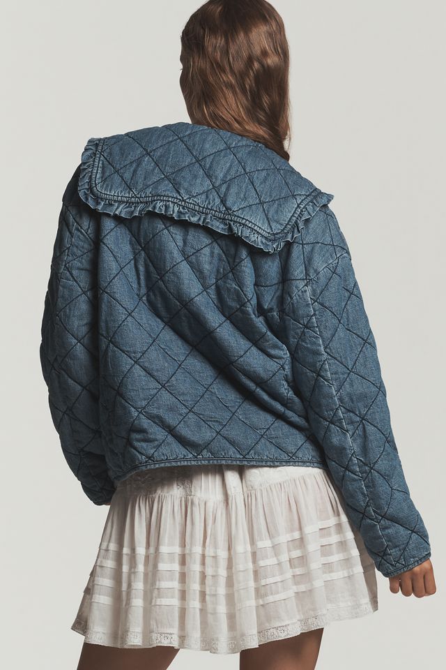 The Hazel Quilted Chambray Jacket by Maeve #1