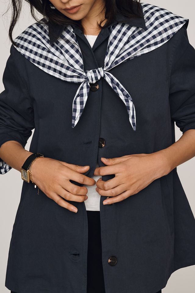 RAISONNEL Gingham Trench Jacket #2