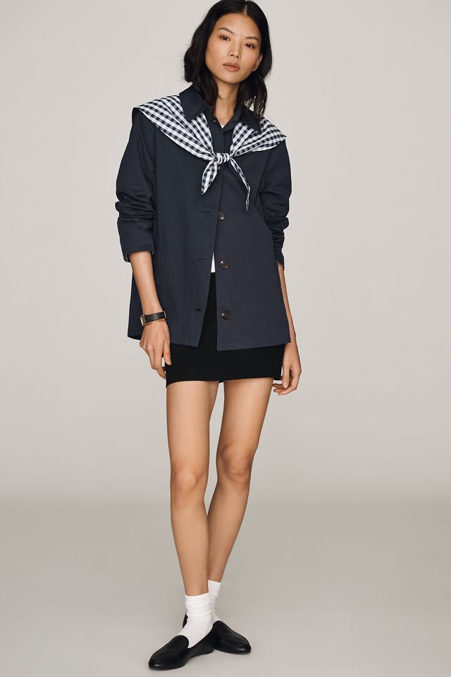 RAISONNEL Gingham Trench Jacket #3