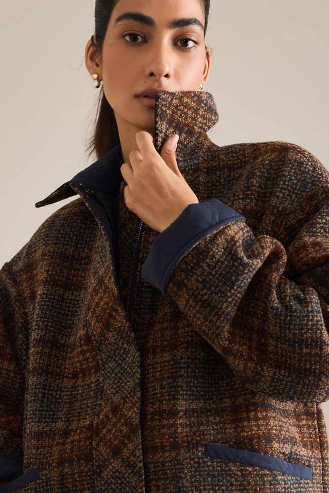 By Anthropologie Wendbare Gesteppte Oversized Jacke #6