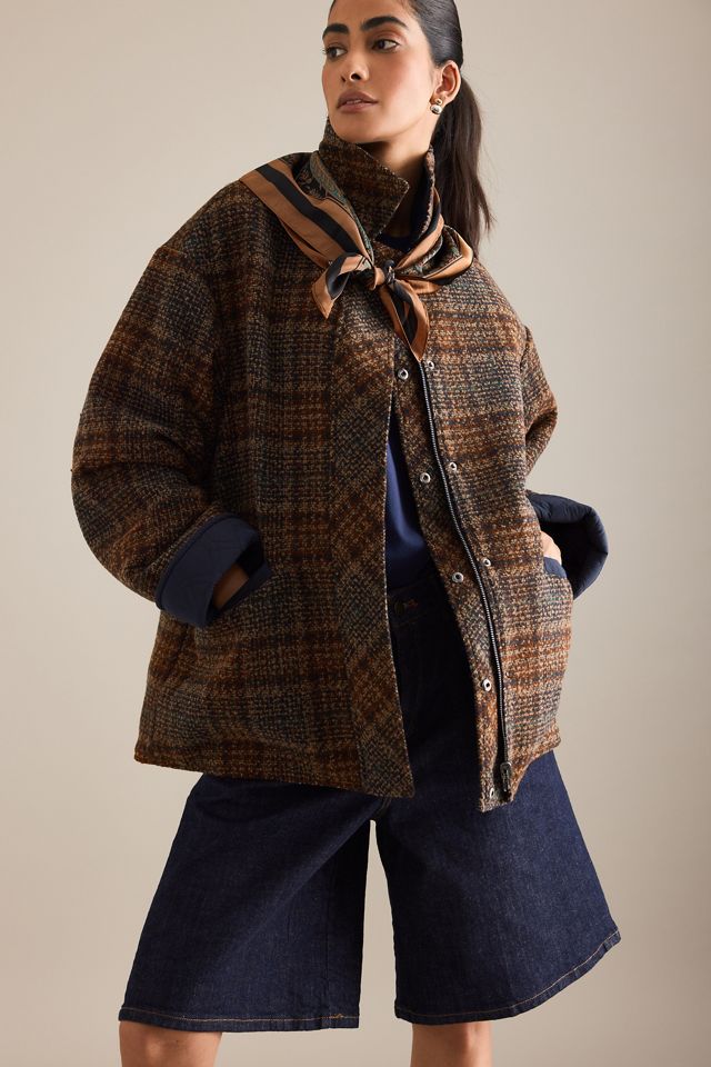 By Anthropologie Wendbare Gesteppte Oversized Jacke #4