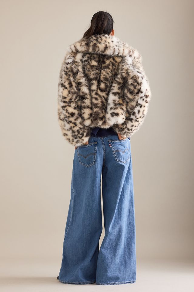 By Anthropologie Faux-Fur Shawl Coat #2
