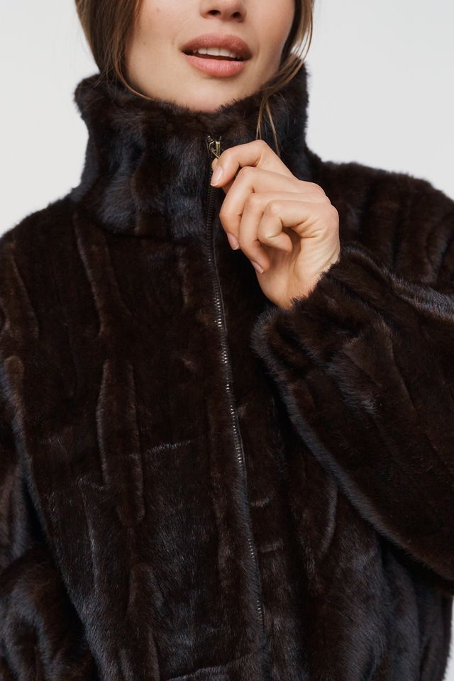 By Anthropologie Faux Fur Bomber Jacket #1