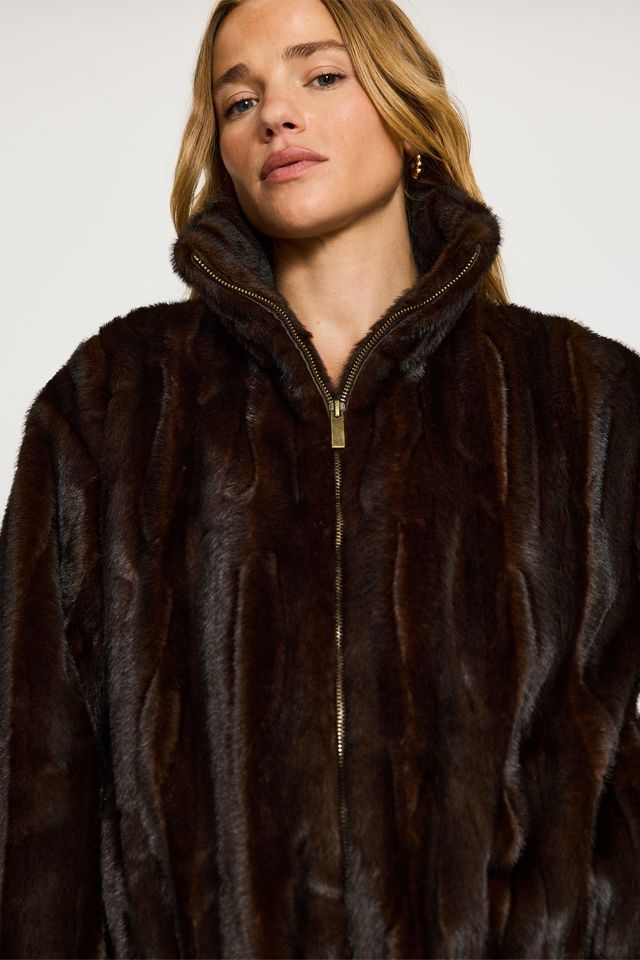 By Anthropologie Faux-Fur Panelled Bomber Jacket #2