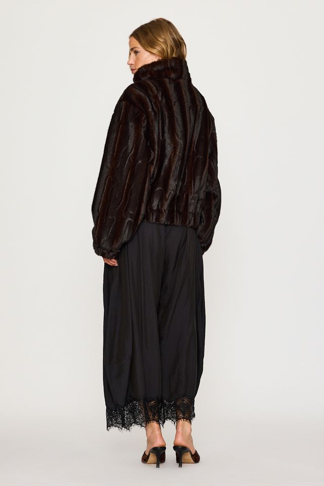 By Anthropologie Faux-Fur Panelled Bomber Jacket #4